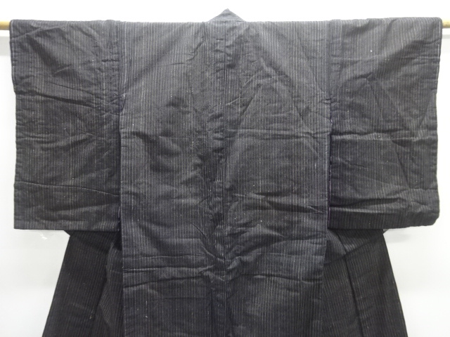  アンティーク　縞木綿着物